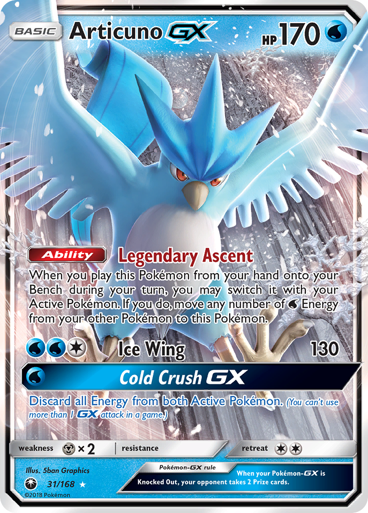 Articuno GX (31/168) [Sun & Moon: Celestial Storm] | Fandemonia Ltd