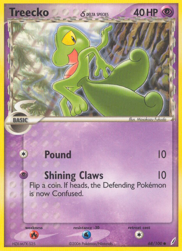 Treecko (68/100) (Delta Species) [EX: Crystal Guardians] | Fandemonia Ltd