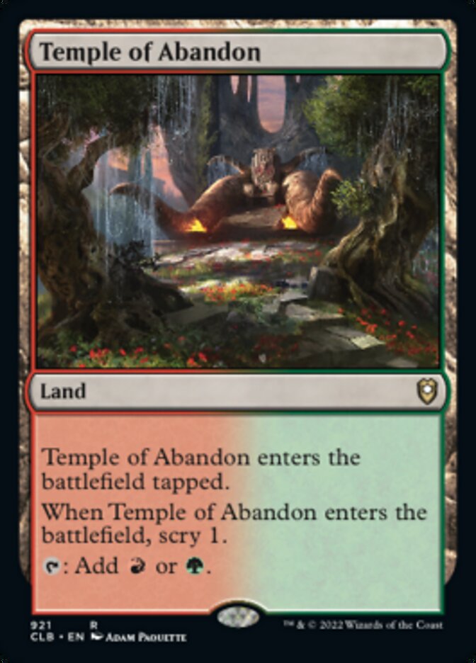 Temple of Abandon [Commander Legends: Battle for Baldur's Gate] | Fandemonia Ltd