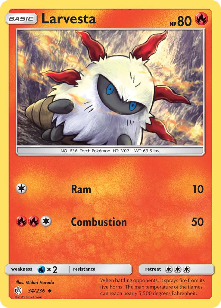 Larvesta (34/236) [Sun & Moon: Cosmic Eclipse] | Fandemonia Ltd