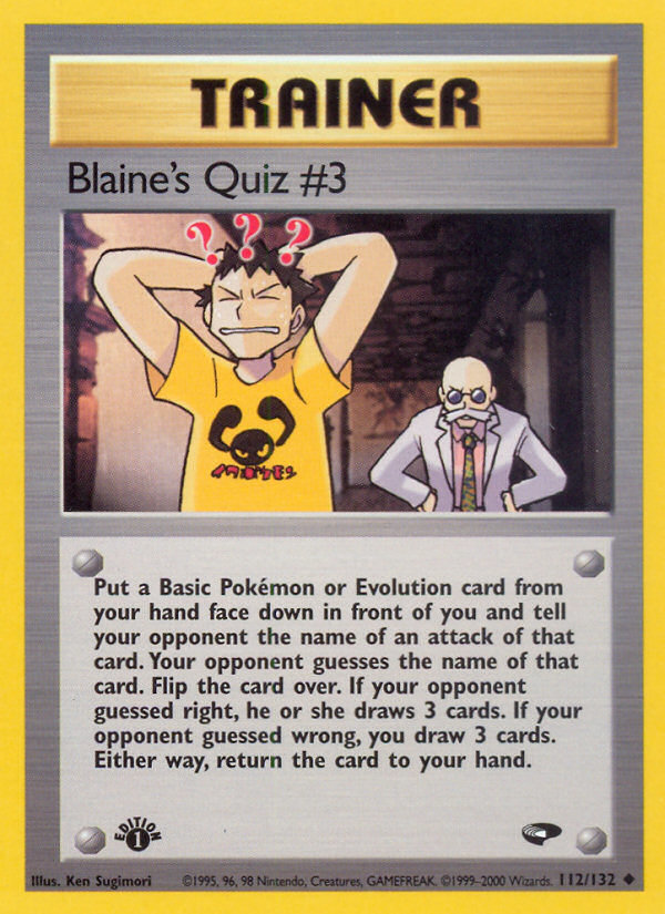 Blaine's Quiz #3 (112/132) [Gym Challenge 1st Edition] | Fandemonia Ltd