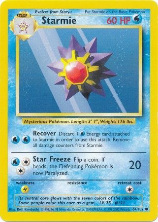 Starmie (64/102) [Base Set Unlimited] | Fandemonia Ltd