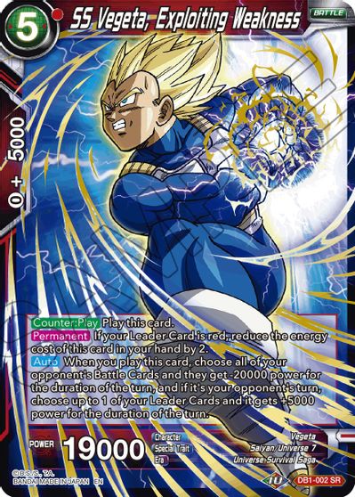 SS Vegeta, Exploiting Weakness (Reprint) (DB1-002) [Battle Evolution Booster] | Fandemonia Ltd