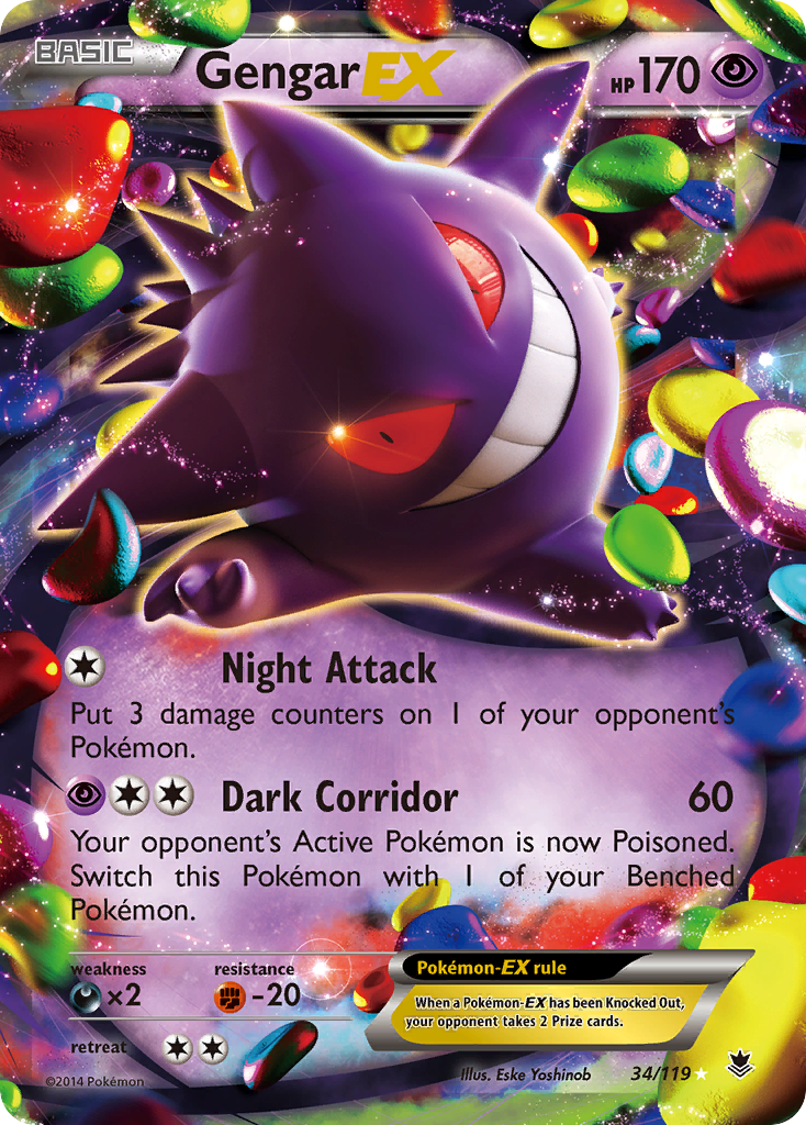 Gengar EX (34/119) [XY: Phantom Forces] | Fandemonia Ltd