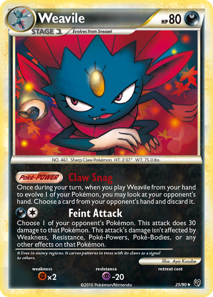 Weavile (25/90) [HeartGold & SoulSilver: Undaunted] | Fandemonia Ltd