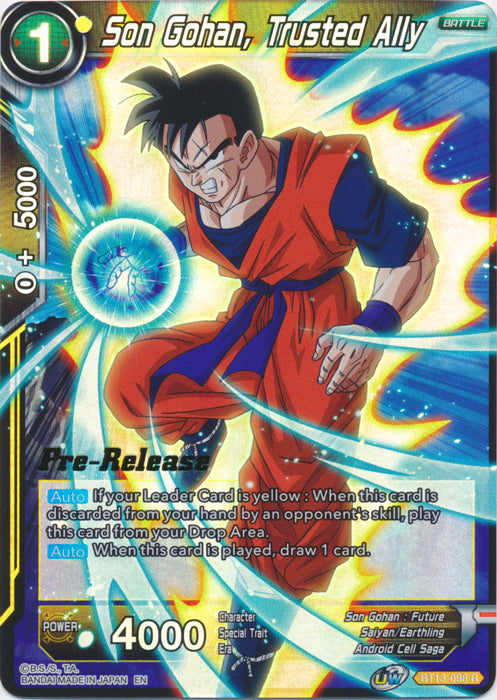 Son Gohan, Trusted Ally (BT13-098) [Supreme Rivalry Prerelease Promos] | Fandemonia Ltd