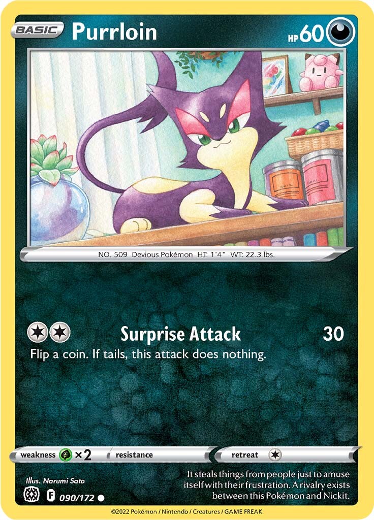 Purrloin (090/172) [Sword & Shield: Brilliant Stars] | Fandemonia Ltd