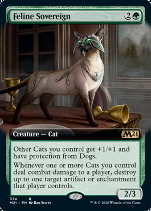 Feline Sovereign (Extended Art) [Core Set 2021] | Fandemonia Ltd