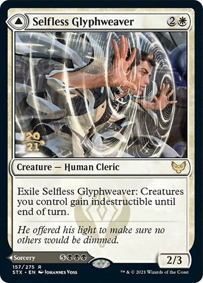 Selfless Glyphweaver // Deadly Vanity [Strixhaven: School of Mages Prerelease Promos] | Fandemonia Ltd