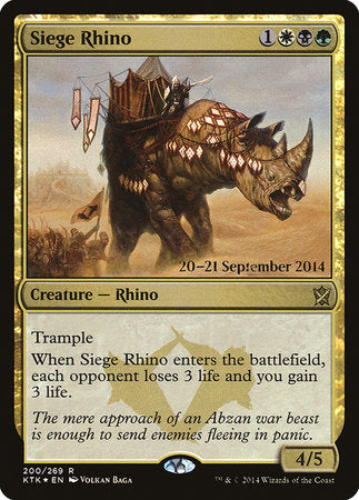 Siege Rhino [Khans of Tarkir Promos] | Fandemonia Ltd