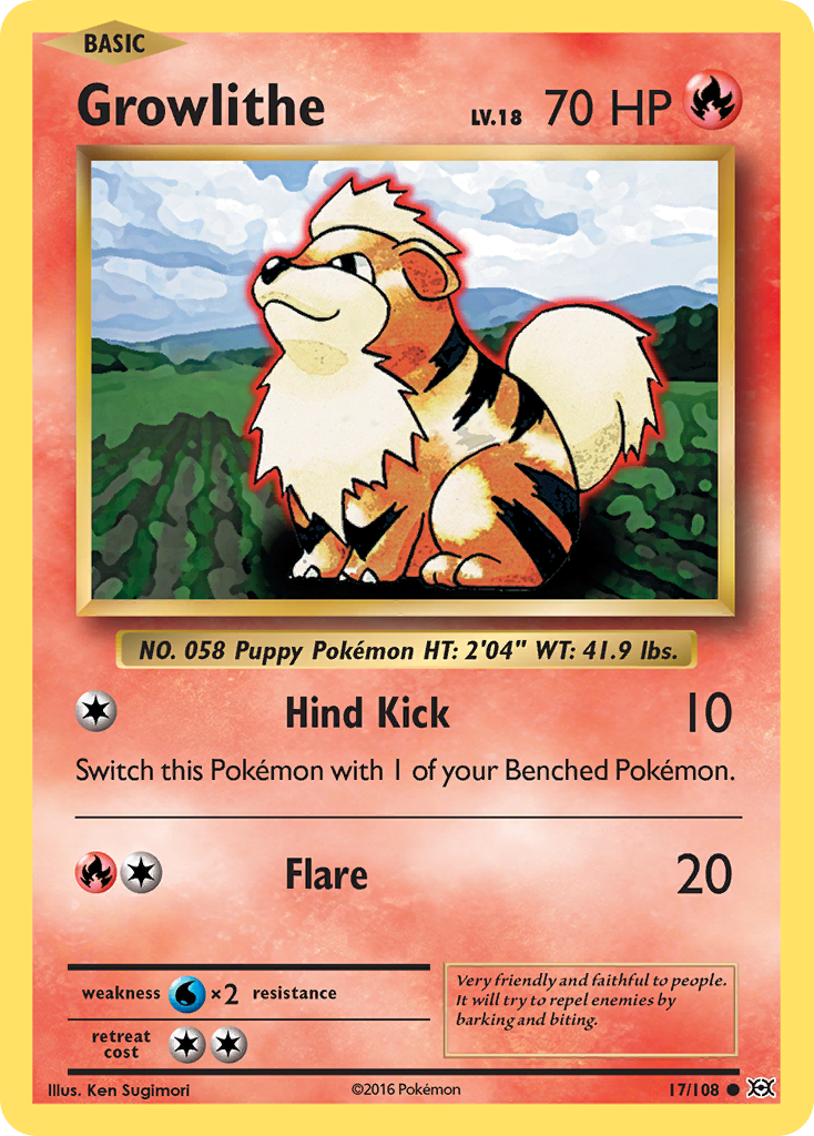 Growlithe (17/108) [XY: Evolutions] | Fandemonia Ltd