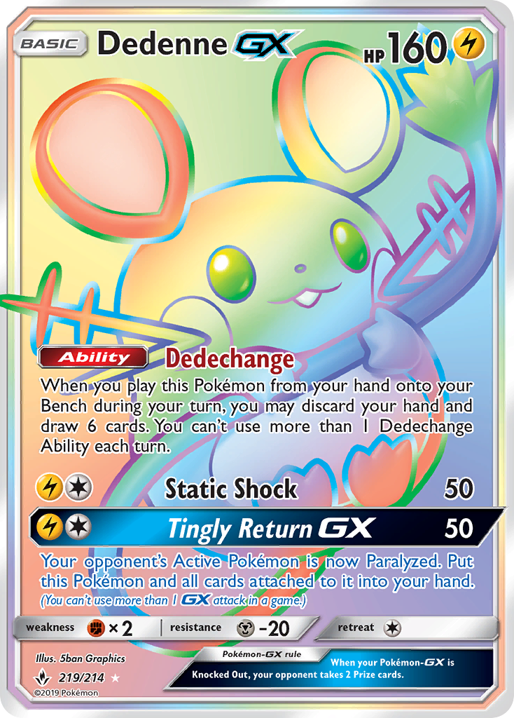 Dedenne GX (219/214) [Sun & Moon: Unbroken Bonds] | Fandemonia Ltd