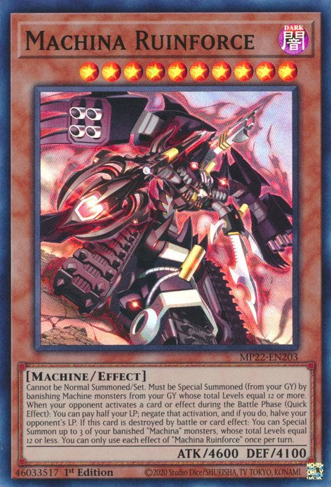 Machina Ruinforce [MP22-EN203] Super Rare | Fandemonia Ltd