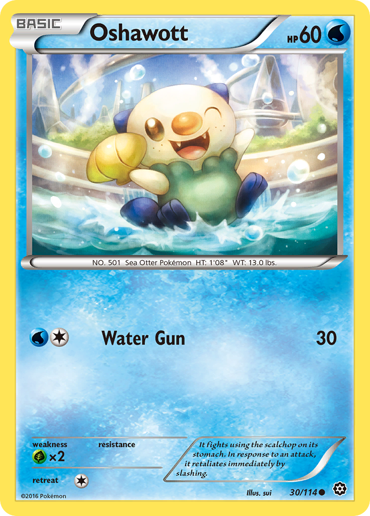 Oshawott (30/114) [XY: Steam Siege] | Fandemonia Ltd