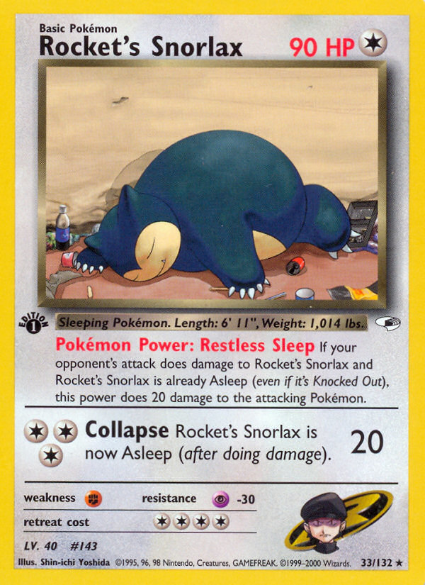 Rocket's Snorlax (33/132) [Gym Heroes 1st Edition] | Fandemonia Ltd