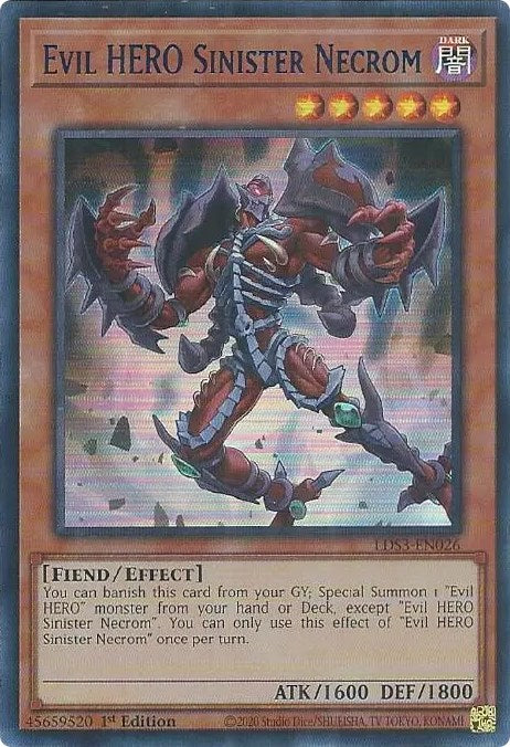 Evil HERO Sinister Necrom (Blue) [LDS3-EN026] Ultra Rare | Fandemonia Ltd