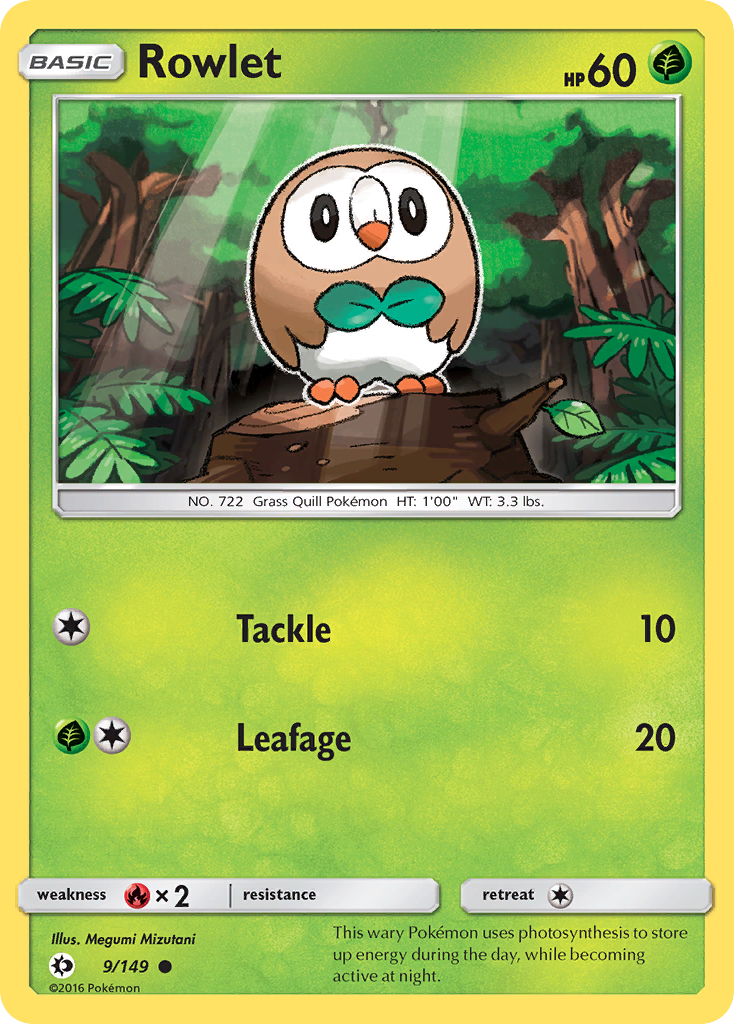 Rowlet (9/149) [Sun & Moon: Base Set] | Fandemonia Ltd