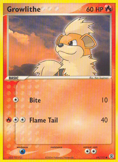 Growlithe (64/112) [EX: FireRed & LeafGreen] | Fandemonia Ltd