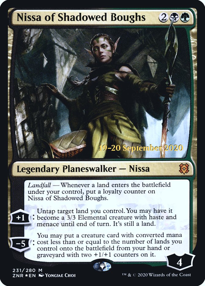 Nissa of Shadowed Boughs  [Zendikar Rising Prerelease Promos] | Fandemonia Ltd