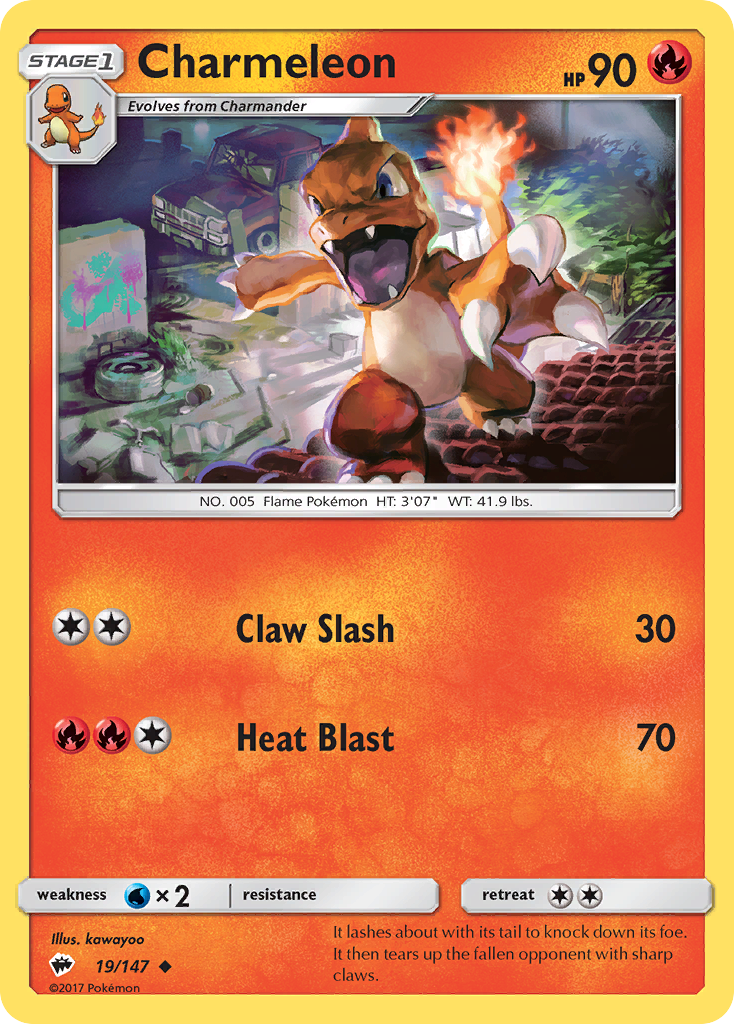 Charmeleon (19/147) [Sun & Moon: Burning Shadows] | Fandemonia Ltd