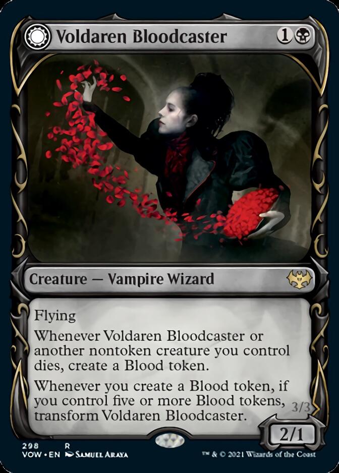 Voldaren Bloodcaster // Bloodbat Summoner (Showcase Fang Frame) [Innistrad: Crimson Vow] | Fandemonia Ltd