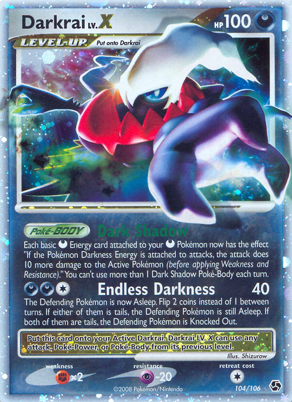 Darkrai LV.X (104/106) [Diamond & Pearl: Great Encounters] | Fandemonia Ltd