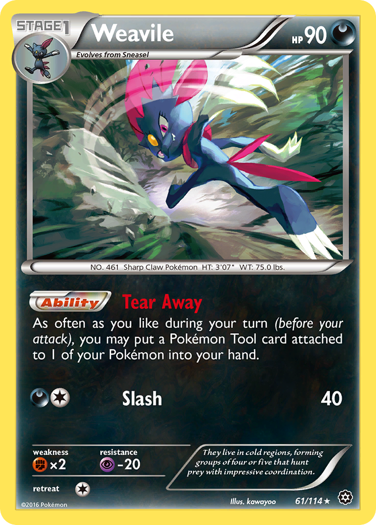 Weavile (61/114) [XY: Steam Siege] | Fandemonia Ltd