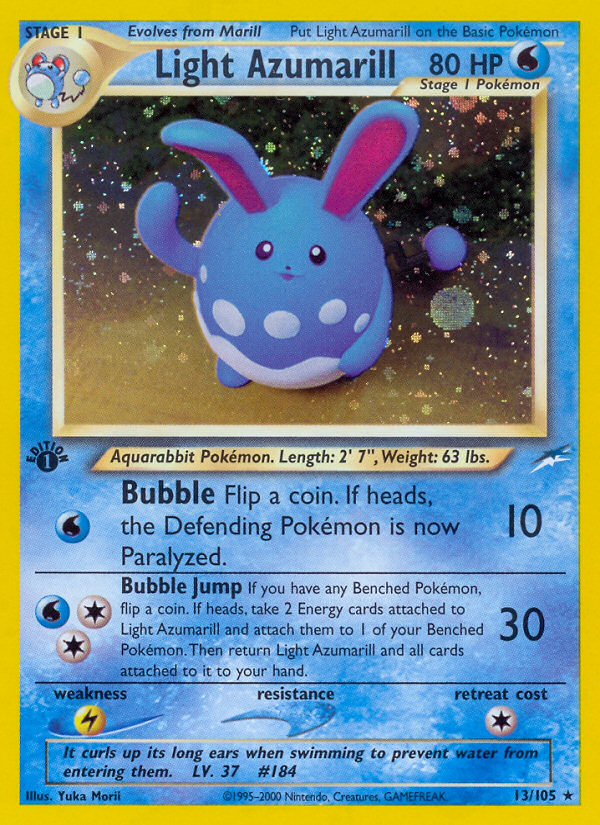 Light Azumarill (13/105) [Neo Destiny 1st Edition] | Fandemonia Ltd