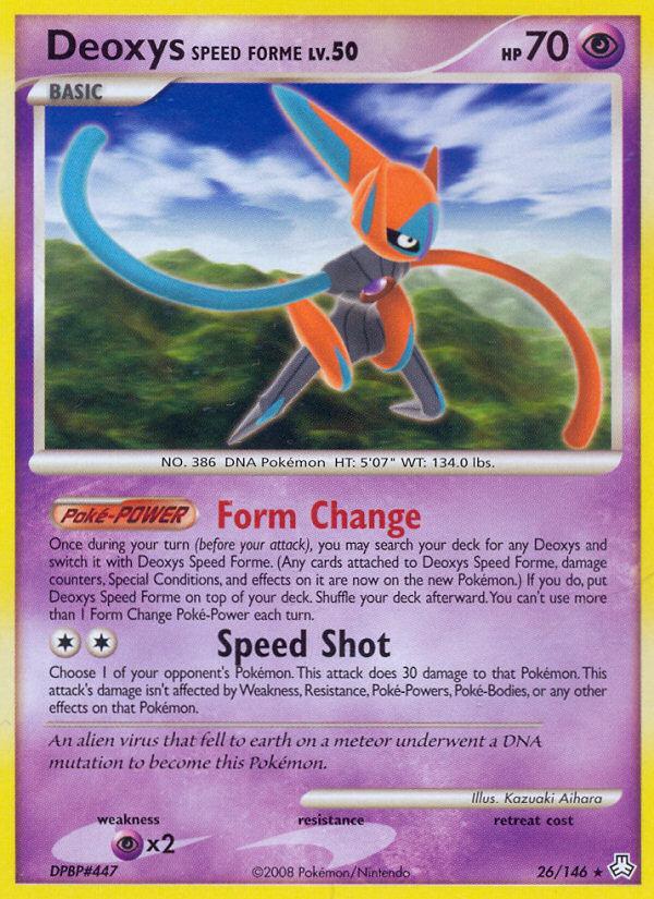 Deoxys Speed Forme (26/146) [Diamond & Pearl: Legends Awakened] | Fandemonia Ltd